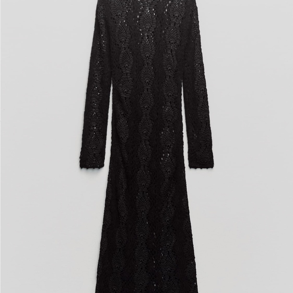 Zara long crocheted dress limited edition hand knit - Picture 13 of 13
